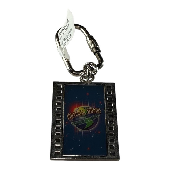 Universal Studios Globe Logo Film Strip Metal Carabiner Clip Keychain - Picture 1 of 1